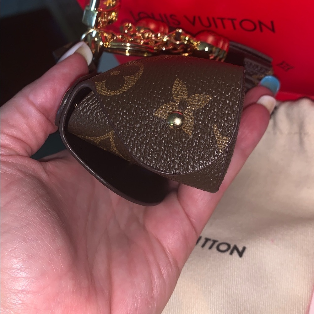 Monogram fashion inspired Mini pouch bag charm keychain - Picture 7 of 8